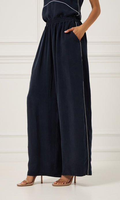 Cupro Pants Blue, ELINE