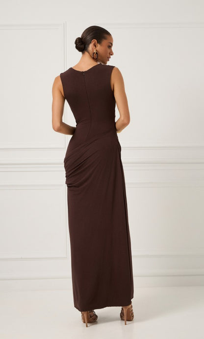 Maxi Dress Brown, LYDIA