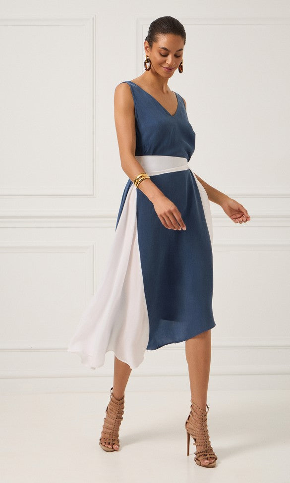 Φόρεμα Cupro Μπλε, LIOLINE