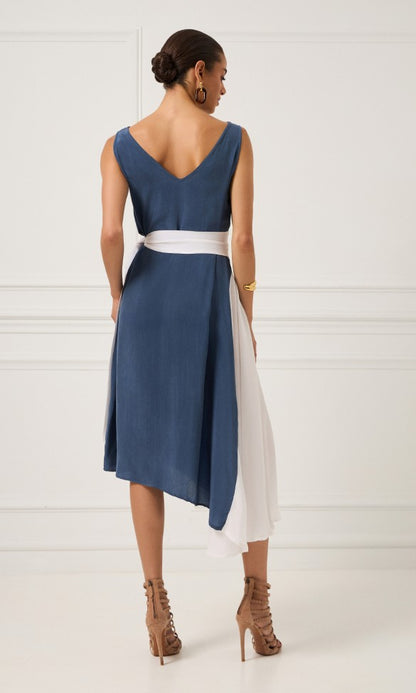 Φόρεμα Cupro Μπλε, LIOLINE