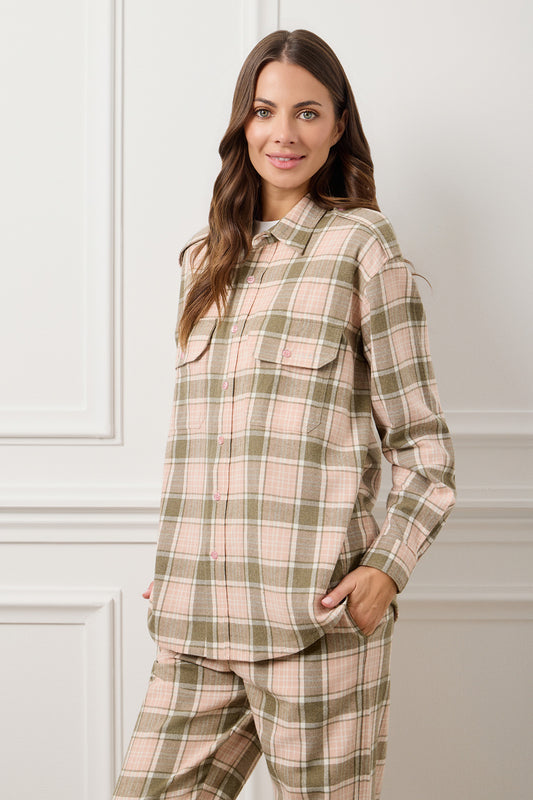 Pink Big Plaid Elena Organic Cotton Shirt