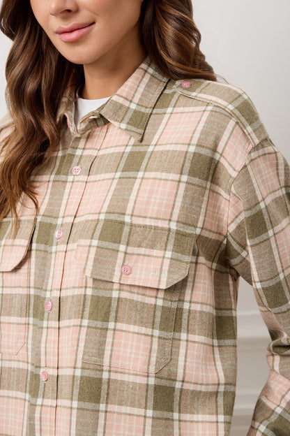 Pink Big Plaid Elena Organic Cotton Shirt