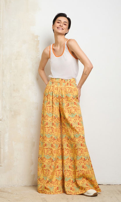 Wide-leg Pants, Orange BUTTERFLY