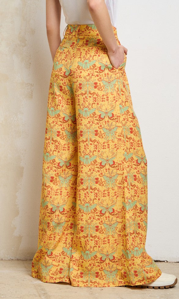 Wide-leg Pants, Orange BUTTERFLY