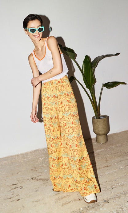 Wide-leg Pants, Orange BUTTERFLY