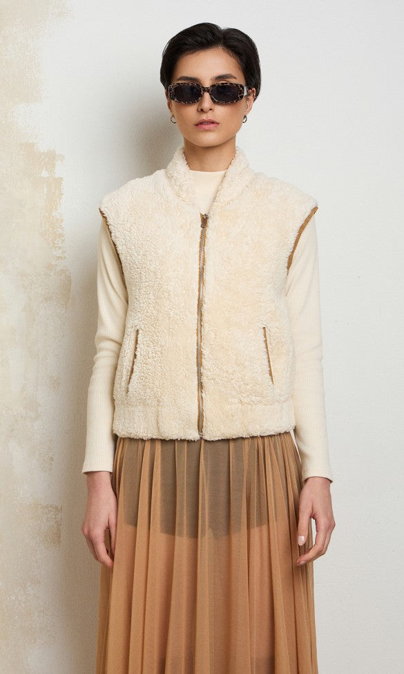 Shearing Vest Beige, STELLA