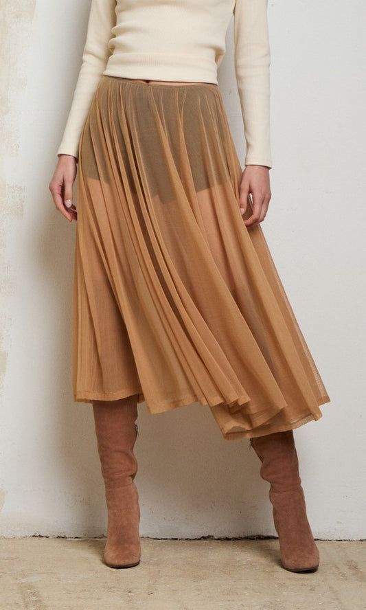 Φούστα με δίχτυ Καφέ, IRIS