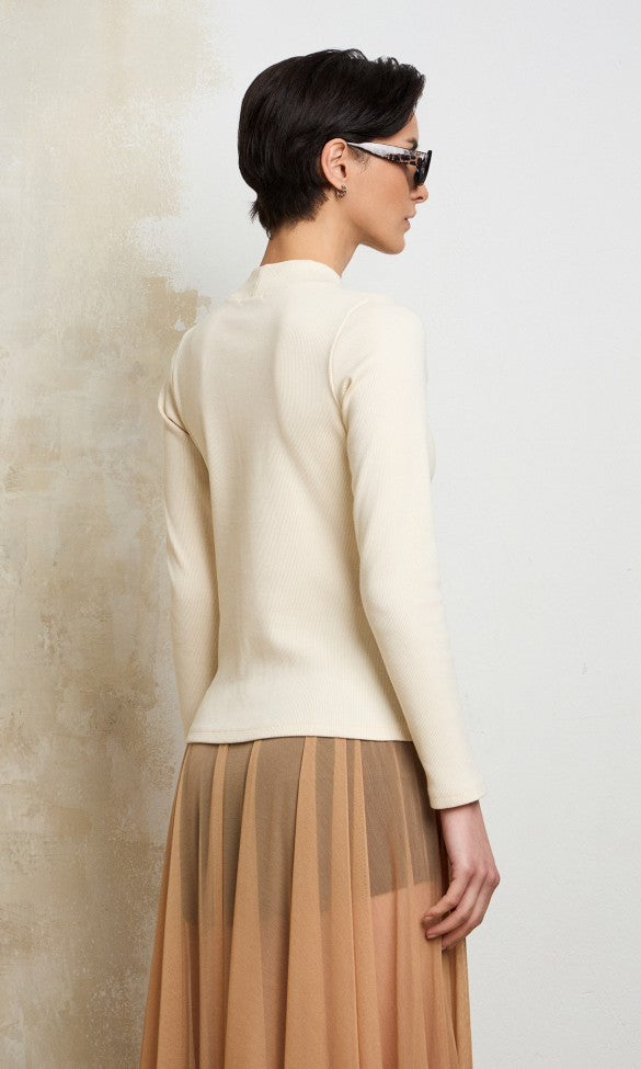 Cotton Long-sleeve Blouse, AMY