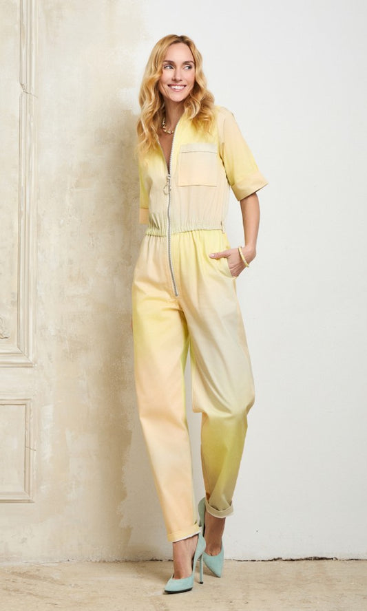 Ida Yellow Cotton Jumpsuit