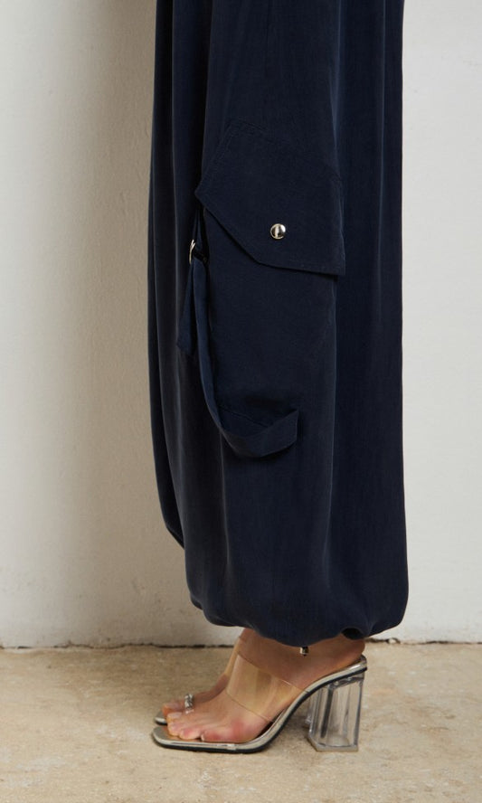 Παντελόνι Cupro Μπλε, AVA