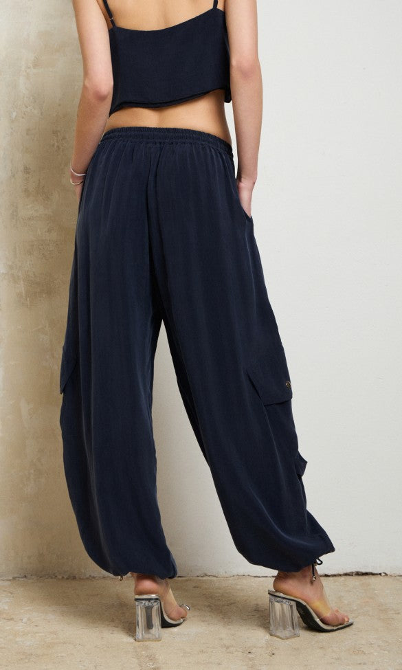 Cupro Pants Blue, AVA