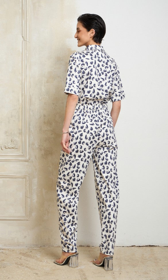 Ida Strawberry Print Cotton Jumpsuit
