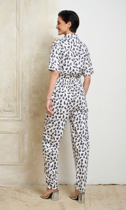 Ida Strawberry Print Cotton Jumpsuit