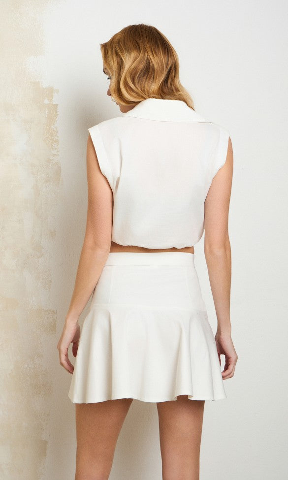 Shirt Cropped White, OLIVIA