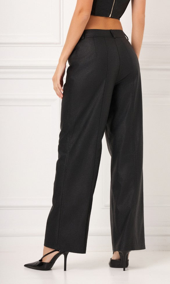 Eco Leather Pants Black, GEMMA
