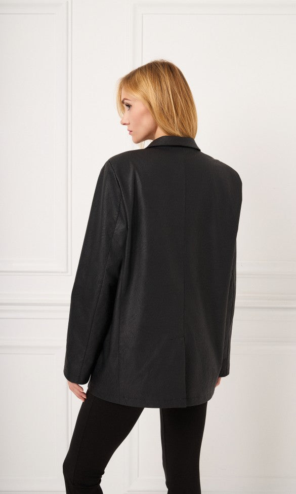 Eco Leather Jacket Black, GEMMA