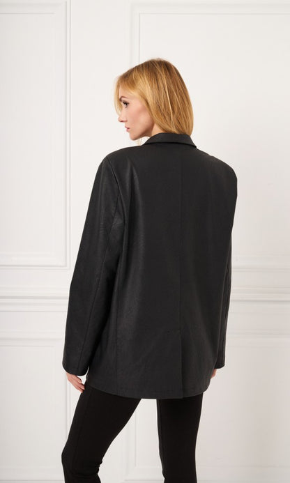 Eco Leather Jacket Black, GEMMA