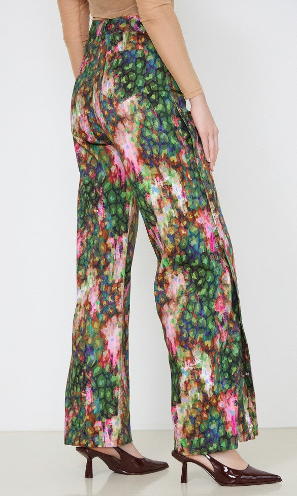 Cotton Pants with Snaps Leopard LUNA