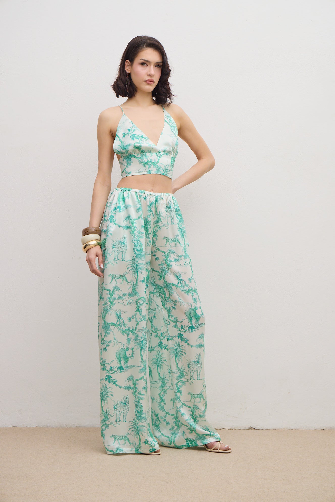 Aérie Silk Pants Green