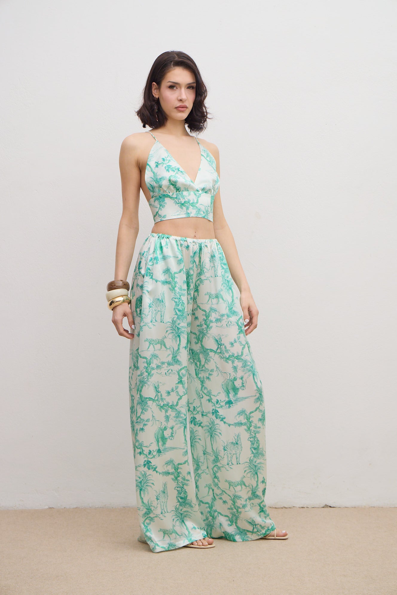 Aérie Silk Pants Green