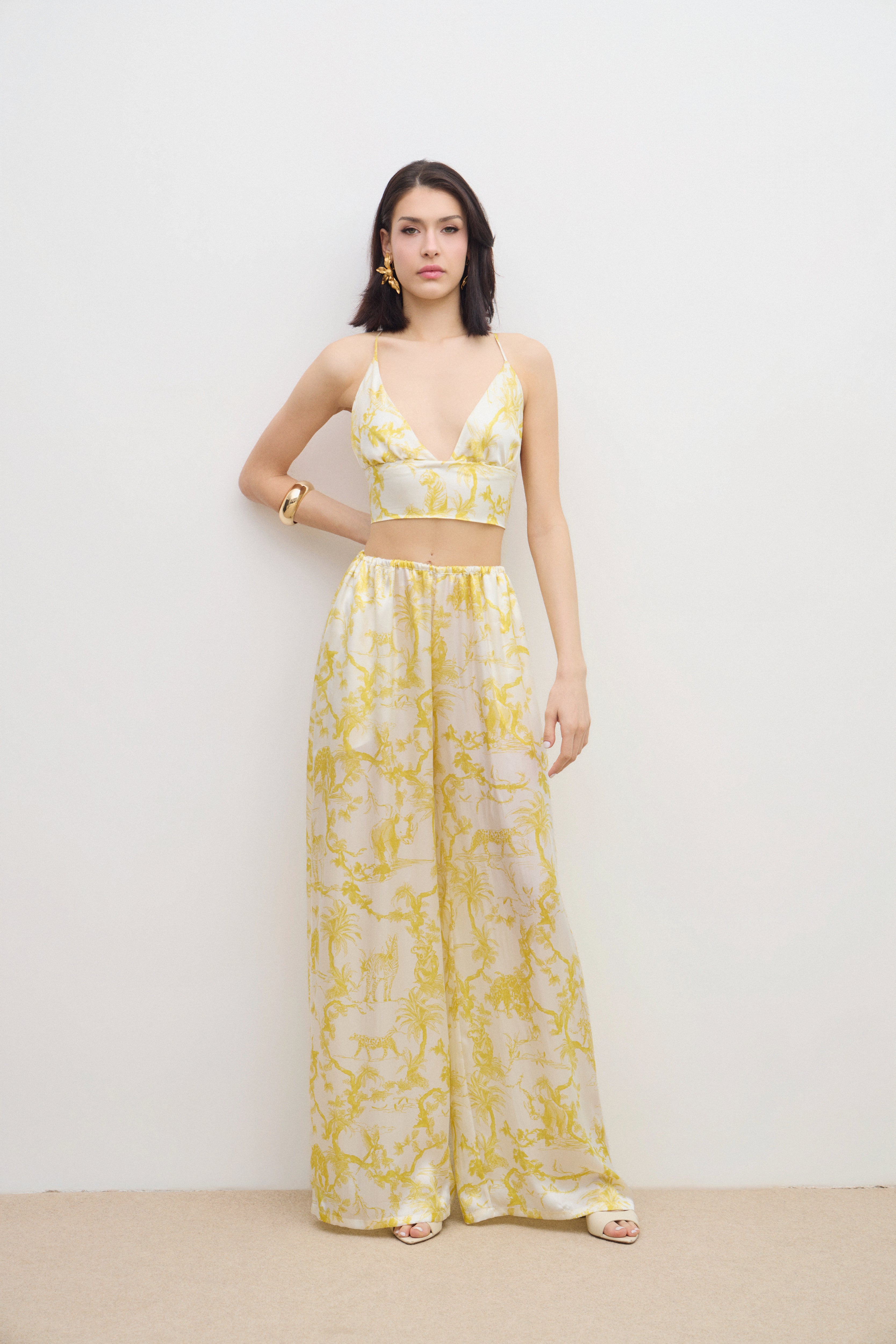 Aérie Silk Pants - Yellow
