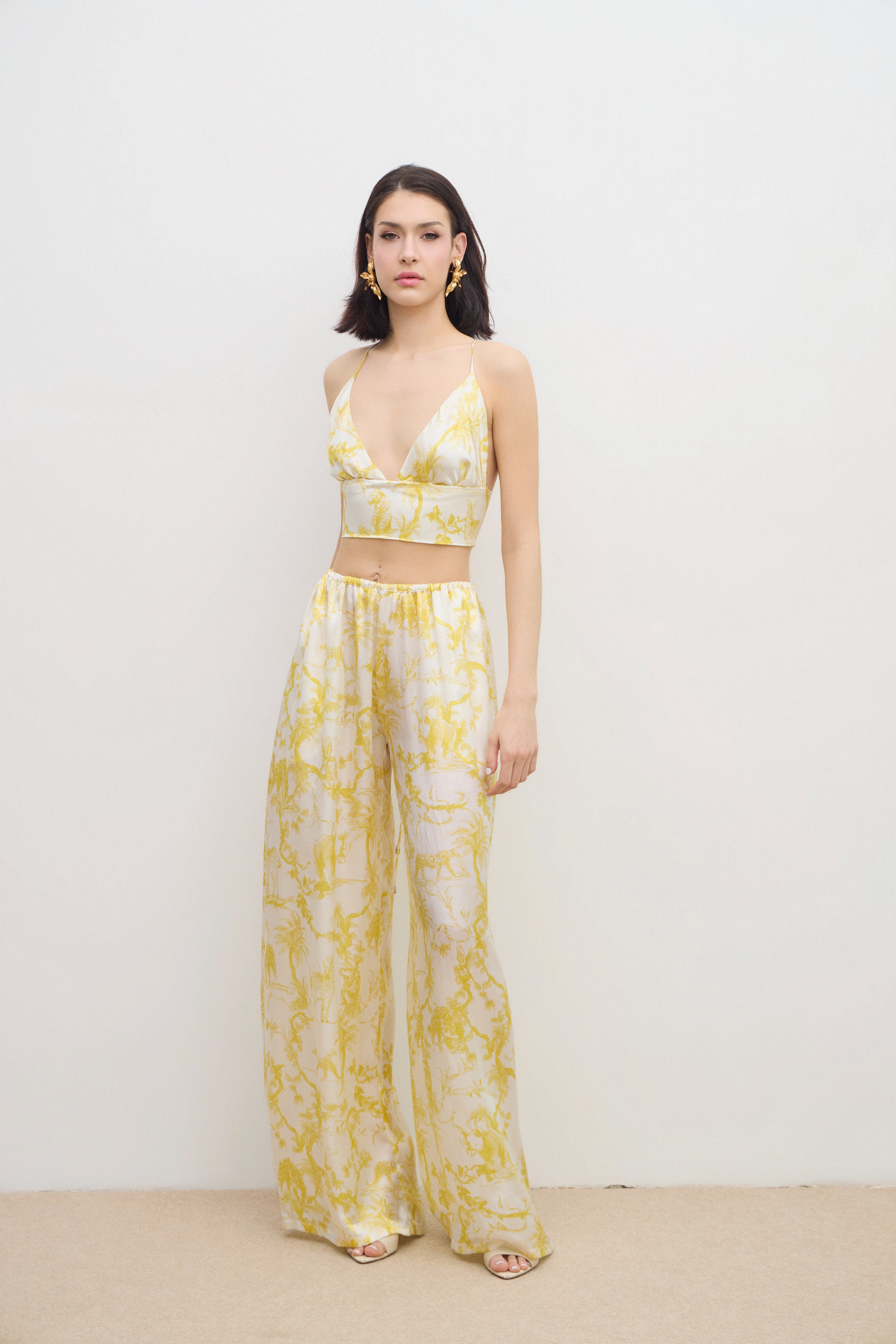 Aérie Silk Pants - Yellow