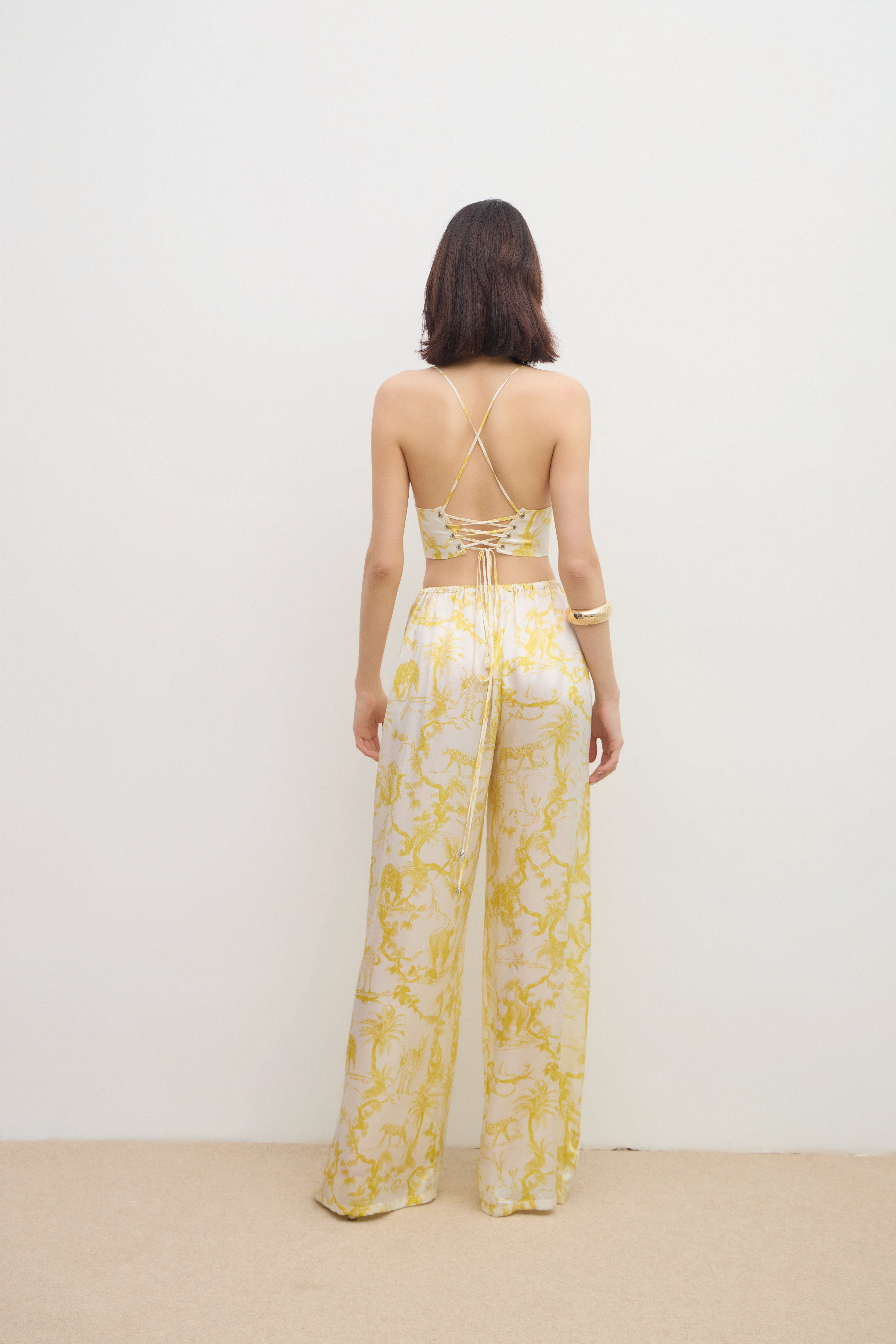 Aérie Silk Pants - Yellow