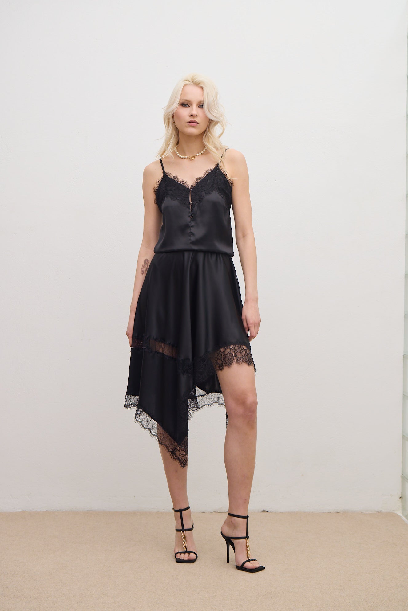 Serenity Silk Top With Lace