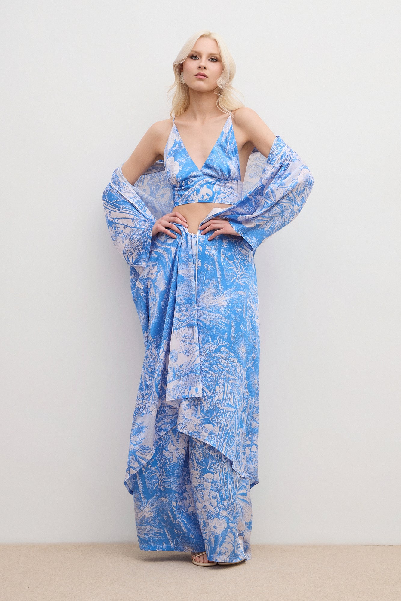 Aérie Kimono Maxi Blue
