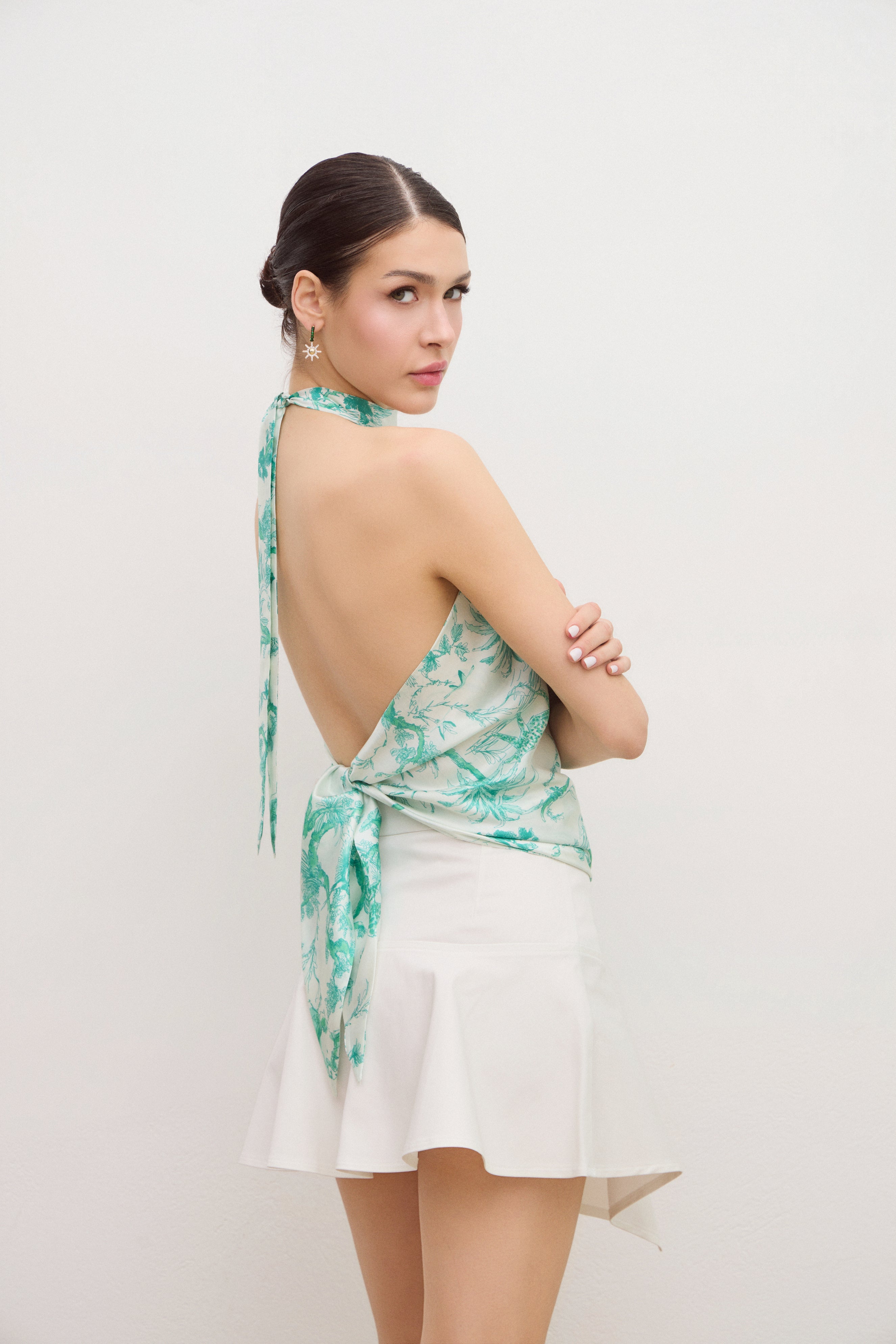 Aérie Open Back Top - Green