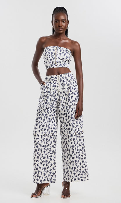 Cotton Pants or Shorts with Snaps, Strawberry ADALE