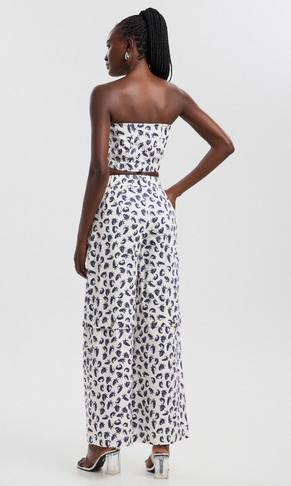 Cotton Pants or Shorts with Snaps, Strawberry ADALE