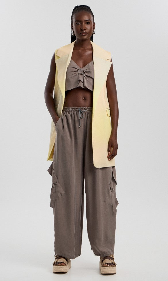 Βαμβακερό Γιλέκο Κίτρινο, MARIA 