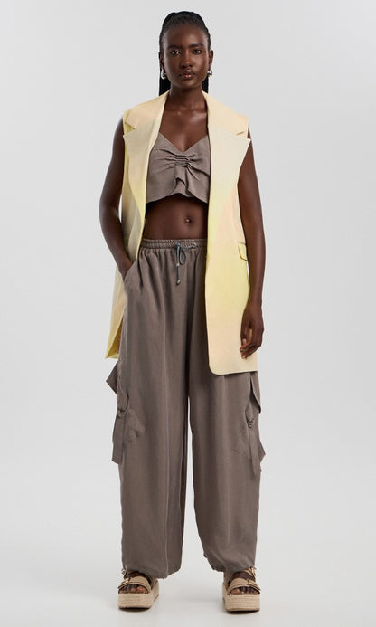 Βαμβακερό Γιλέκο Κίτρινο, MARIA 