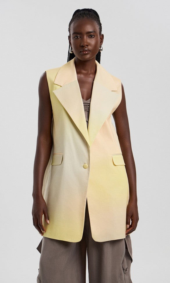 Βαμβακερό Γιλέκο Κίτρινο, MARIA 