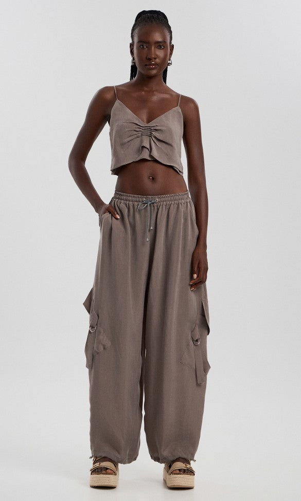 Cupro Pants Grey, AVA