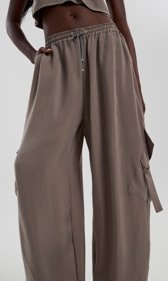 Cupro Pants Grey, AVA