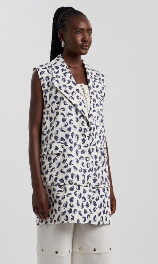 Cotton Vest with Snaps strawberry, ADALE