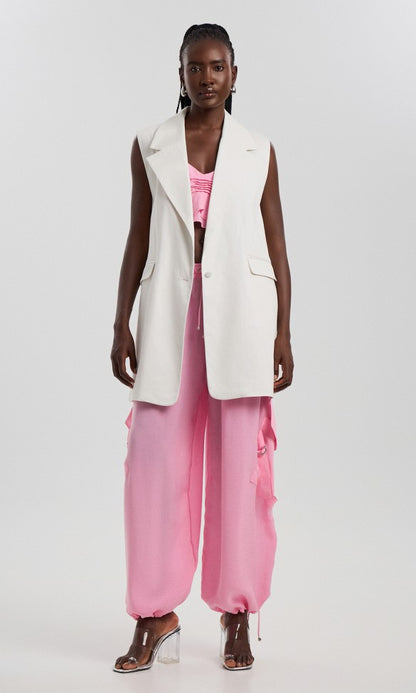 Βαμβακερό Γιλέκο Λευκό, MARIA 