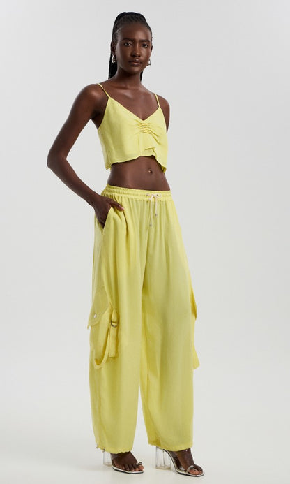 Cupro Pants Yellow, AVA