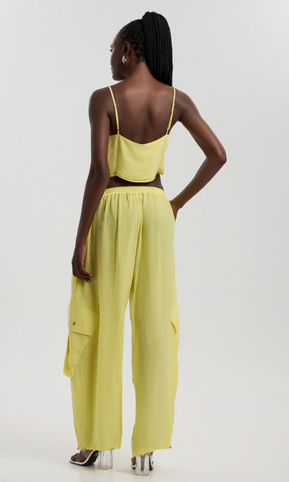 Cupro Pants Yellow, AVA