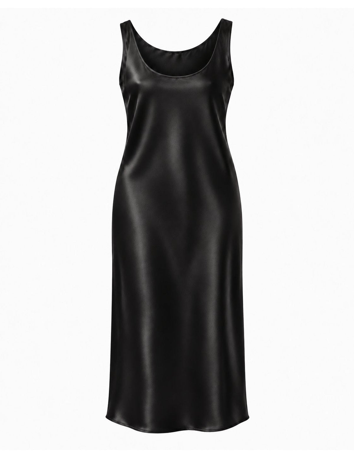 Moon Maxi Slip Dress Silk Black