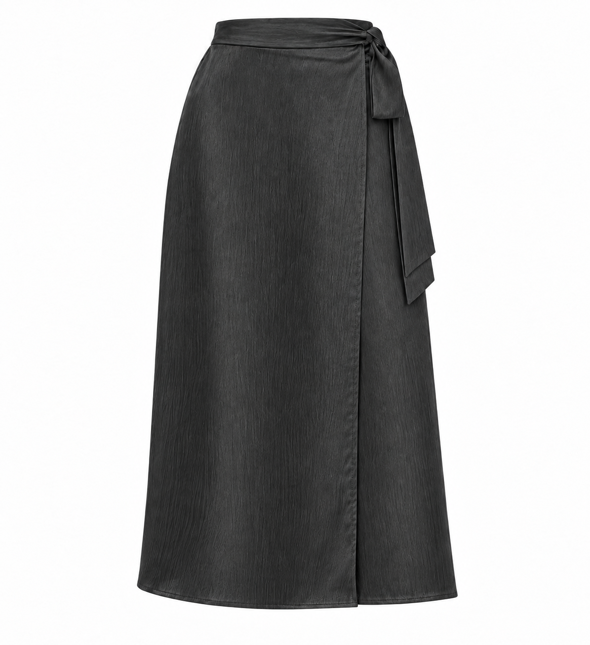 Moon Wrap Skirt Midi Cupro Dark Grey