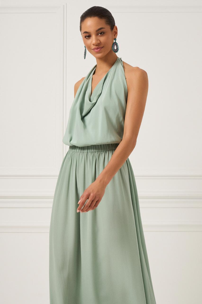 Albini Open Back Silk Dress