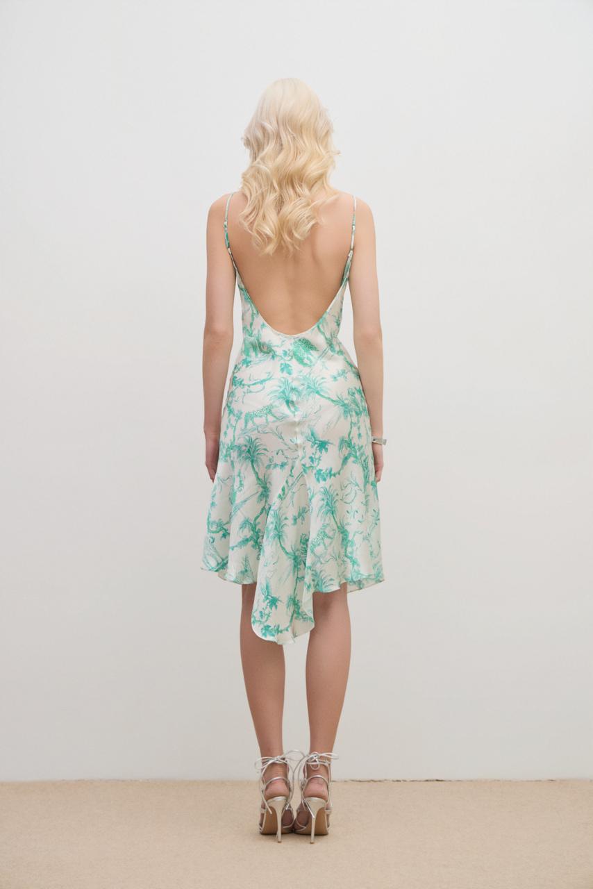 Aérie Slip Midi Dress Green