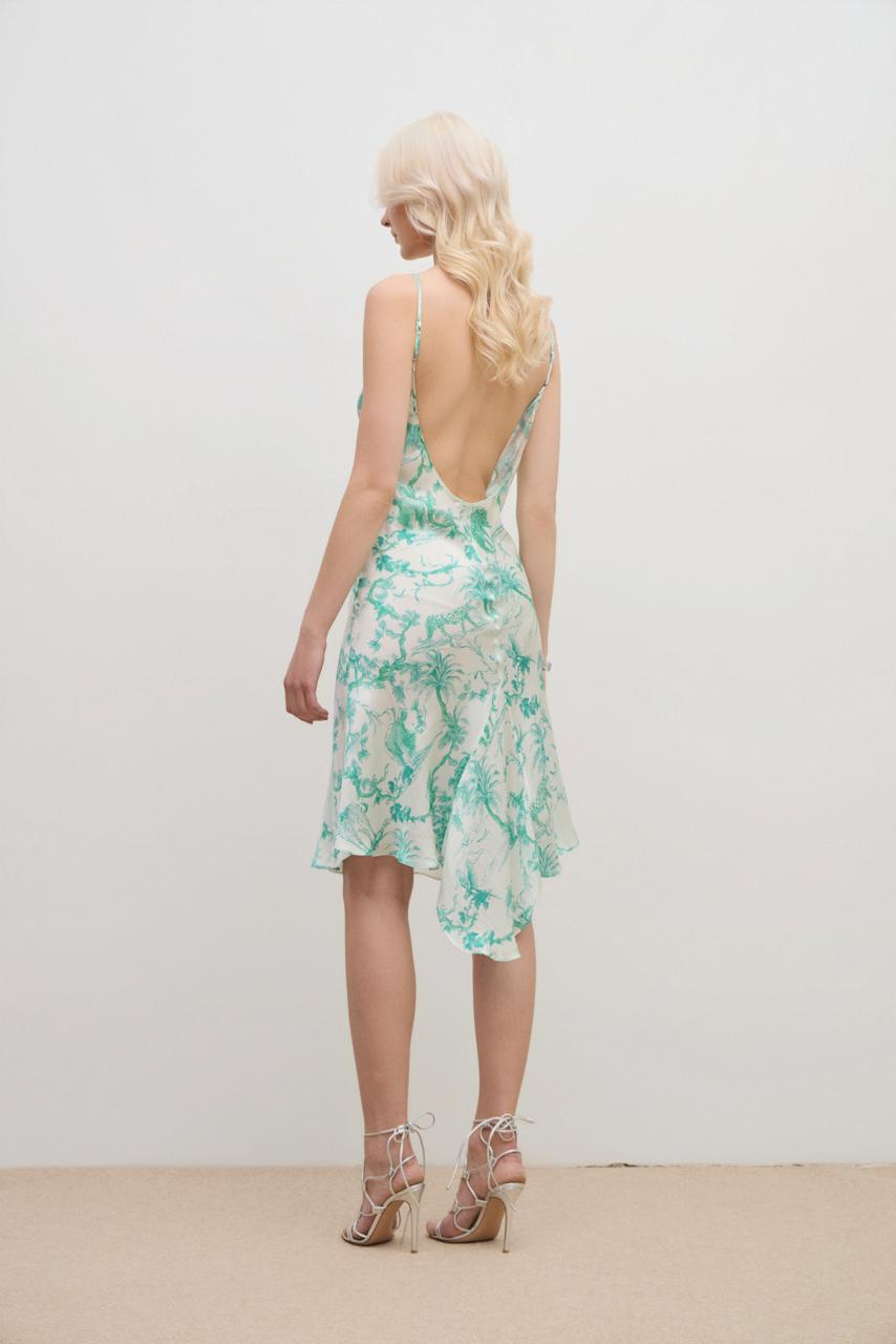 Aérie Slip Midi Dress Green