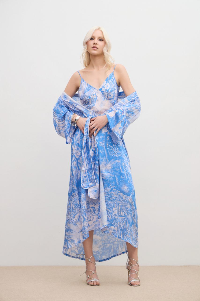 Aérie Maxi Kimono Blue