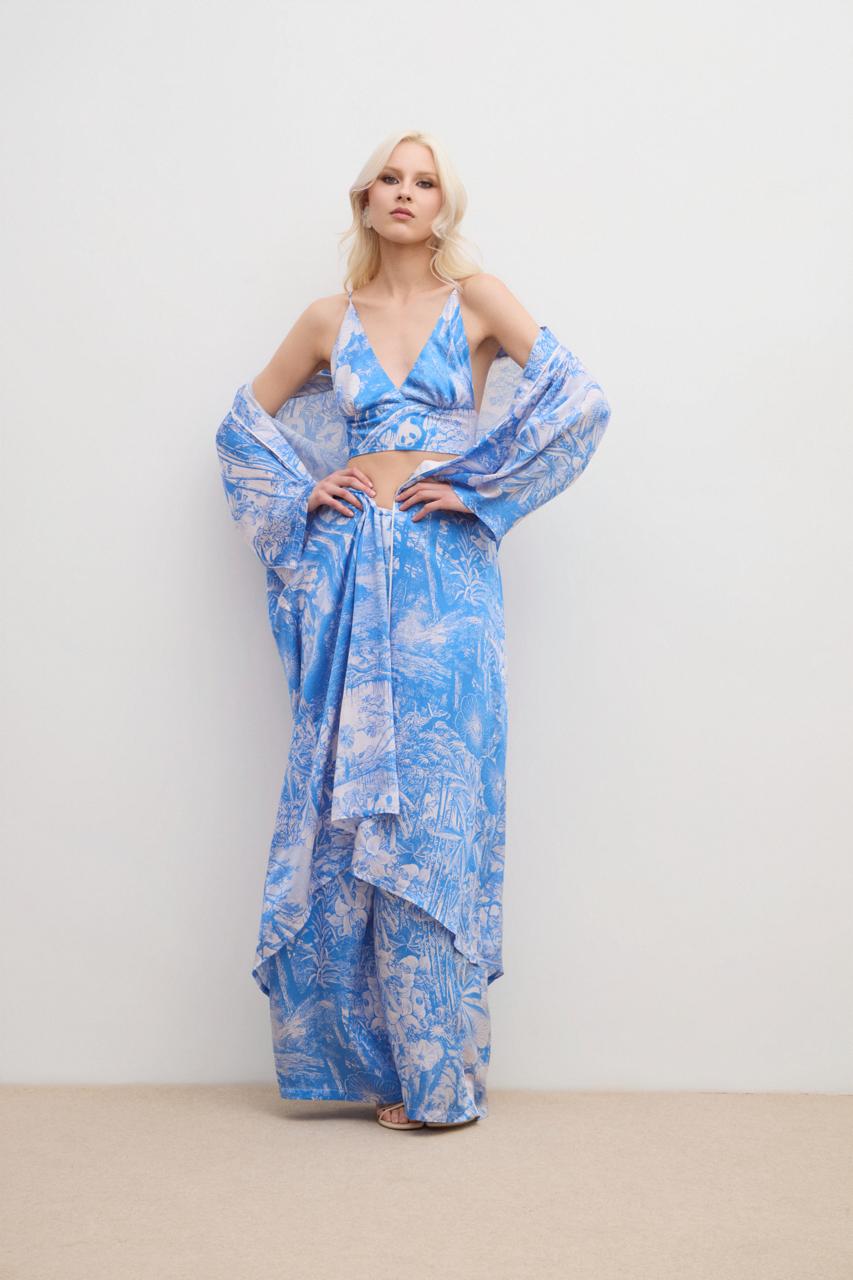 Aérie Maxi Kimono Blue