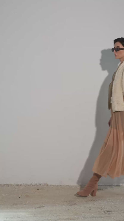 Φούστα με δίχτυ Καφέ, IRIS