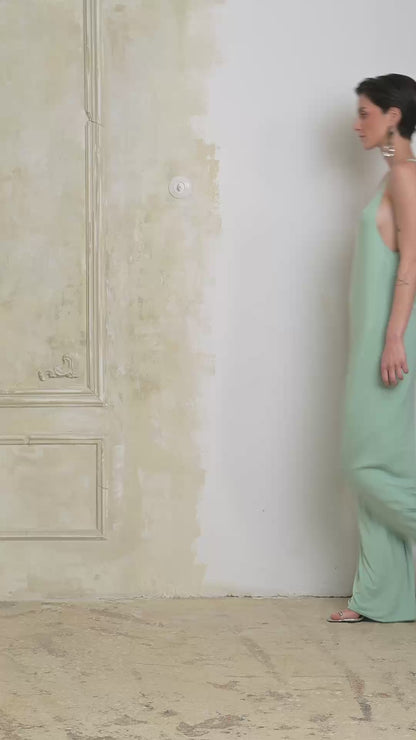 Wid-leg Pants, Mint LYDIA